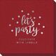 Confetti Dots Let's Party Linen Like Napkins Image 1 of 5